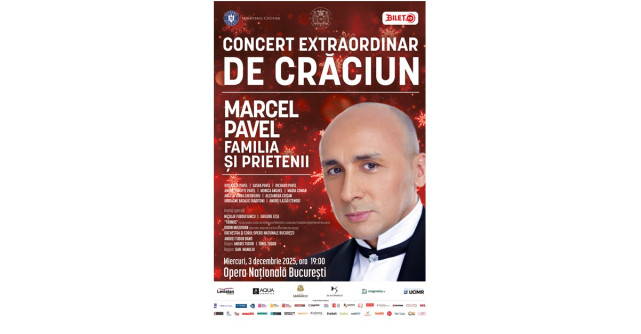 Marcel Pavel, familia și prietenii, un Concert Extraordinar de Crăciun la Opera Națională București
