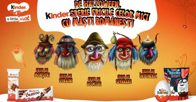 De Halloween, Kinder sperie fricile celor mici cu măști românești