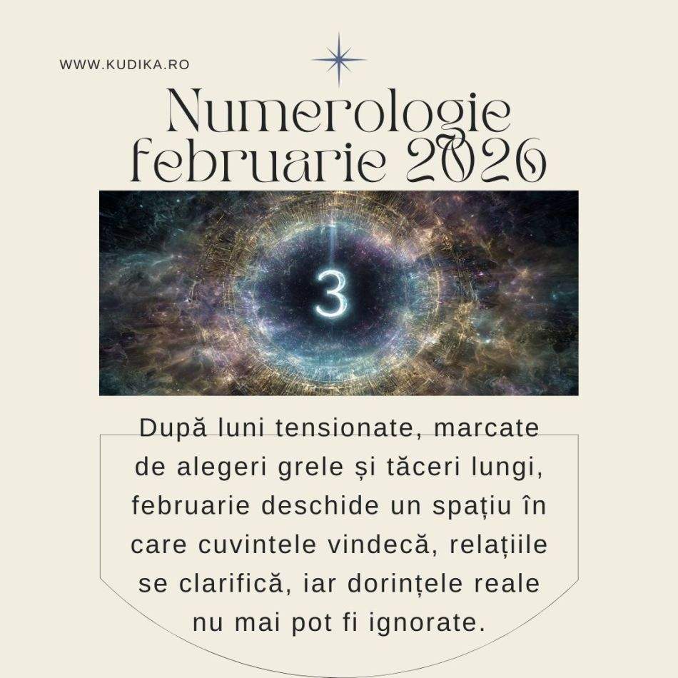 Februarie 2026 îți deblochează vocea interioară. Vibrația numerologică 3 să te afirmi, să vindeci și să alegi mai clar