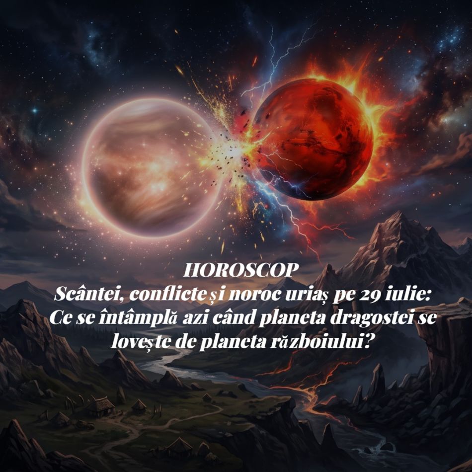 Scântei, conflicte și noroc uriaș pe 29 iulie: Ce se întâmplă azi când planeta dragostei se lovește de planeta războiului?