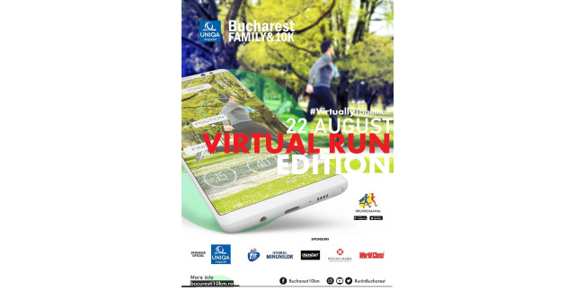 Cea de-a V-a ediție a UNIQA Asigurări Bucharest Family & 10k se va desfășura virtual 