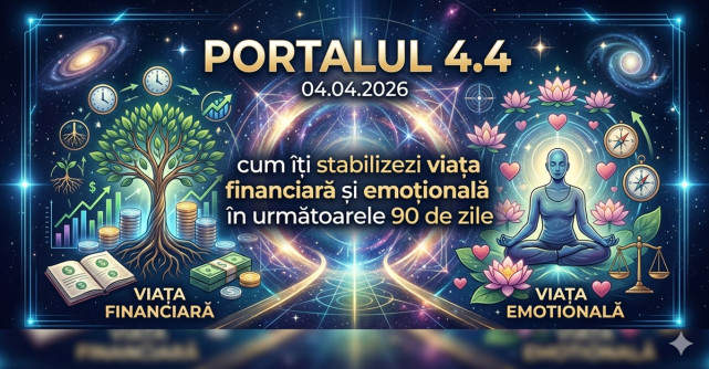 Se deschide portalul 4.4 din 04.04.2026. Cum îți stabilizezi viața financiară și emoțională în următoarele 90 de zile