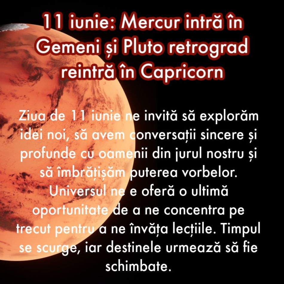 Evenimentele astrologice din iunie deschid poarta către un nou început. Timpul s-a scurs, destinele vor fi schimbate