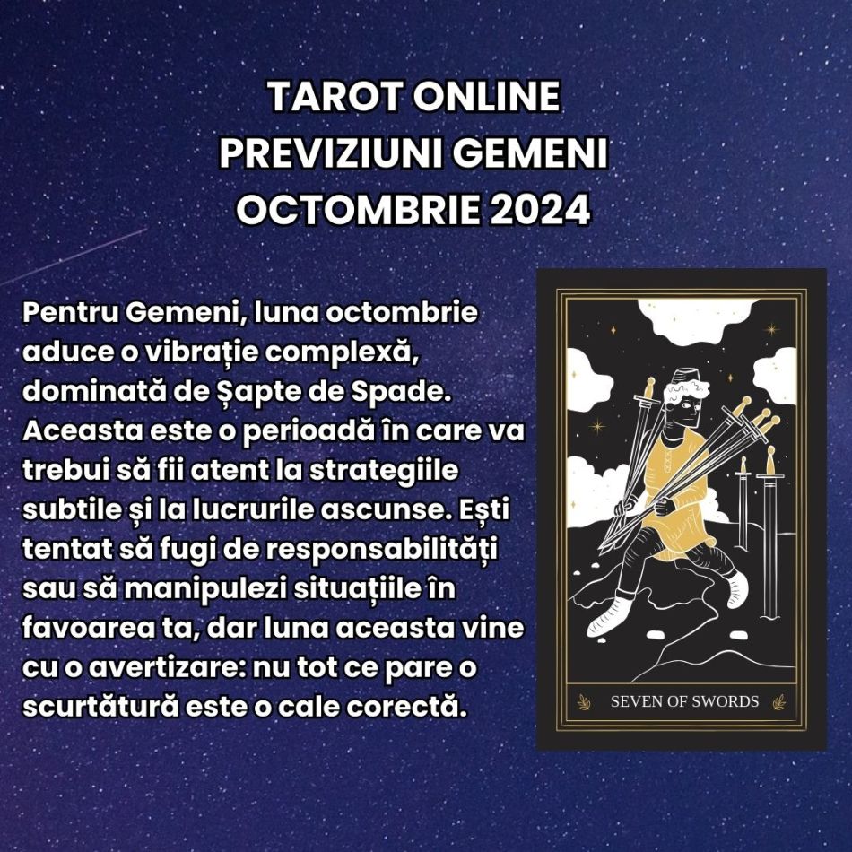 Tarot online: Previziunile Universului în luna octombrie 2024 pentru zodia ta! Încotro te îndeamnă cărțile?