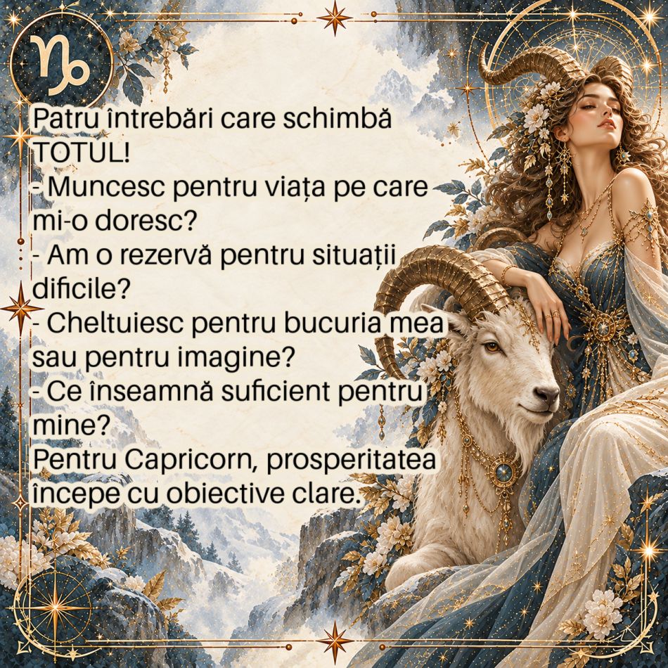 Capricornul și banii după 40 de ani: când siguranța contează mai mult decât demonstrația de succes