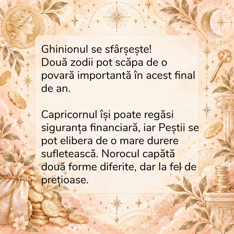 2 zodii care scapă de un MARE GHINION în acest final de an! Universul le eliberează de necazuri și le deschide porțile norocului