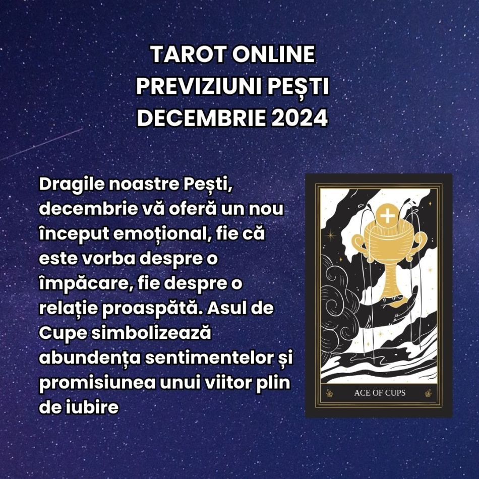Tarot Online Decembrie 2024: Previziunile Universului pentru fiecare zodie în ultima lună a anului! Cum pășim în noul capitol?