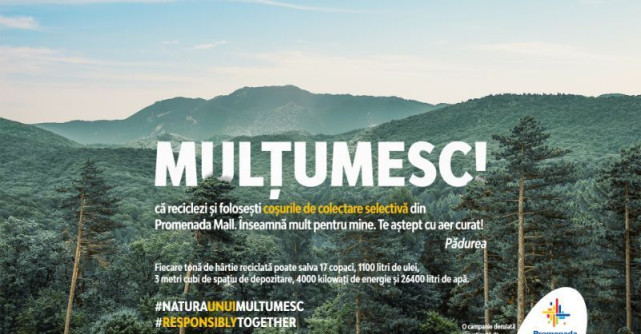 Promenada Mall demarează campania Natura unui MULȚUMESC!