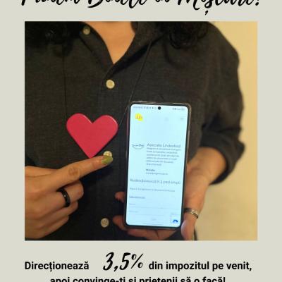 Pune Binele în Mișcare!  20.000 de angajați cu salariu mediu din România pot asigura 1 an de viață normală pentru 3.000  copii 