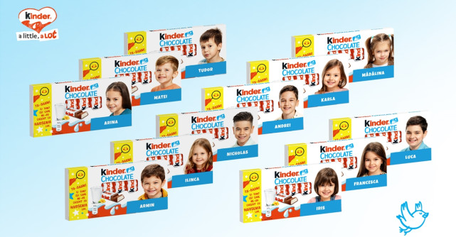 12 Ambasadori ai Haioșeniei din România devin imaginea ediției limitate Kinder Chocolate