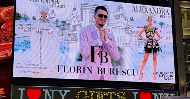 Designerul român care cucerește America! Florin Burescu, pe ecranele gigant din Times Square 