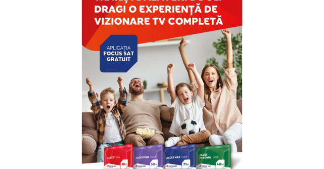 Focus Sat lansează noul portofoliu de pachete TV Satelit pentru o experiență de vizionare completă