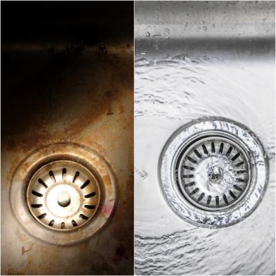 Foto: Cum indepartezi petele de pe chiuveta cu trei ingrediente simple?