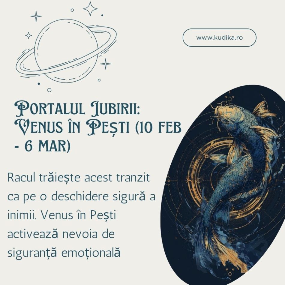 Se deschide PORTALUL IUBIRII (10 feb - 6 mar): Venus în Pești arată drumul spre iubirea adevărată pentru zodiile pregătite
