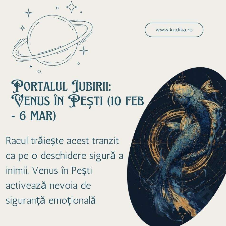 Se deschide PORTALUL IUBIRII (10 feb - 6 mar): Venus în Pești arată drumul spre iubirea adevărată pentru zodiile pregătite