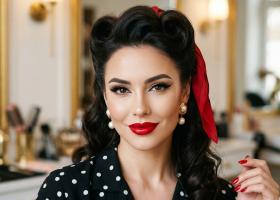 Machiaj pin-up pas cu pas: buze roșii perfecte și cat eye seducător