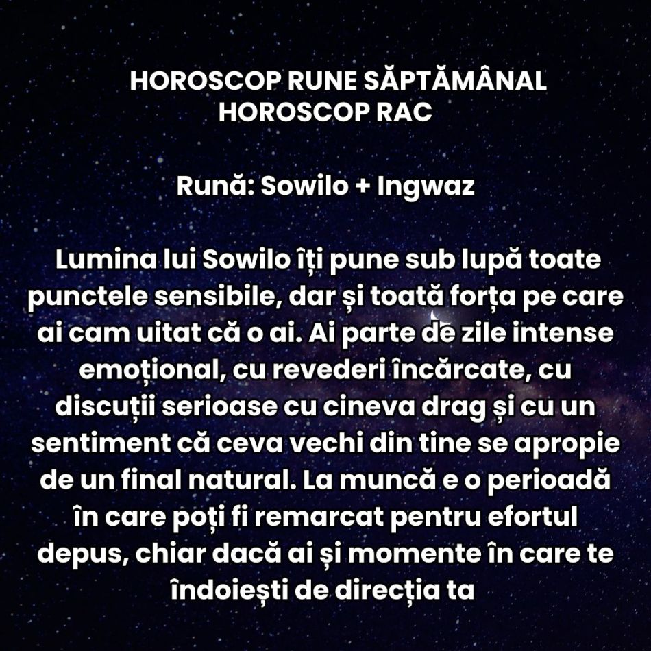 Horoscop Rune săptămâna 19-25 ianuarie 2026: Pare că accelerăm rapid spre progres, dar ne lovim de blocaje inexplicabile 