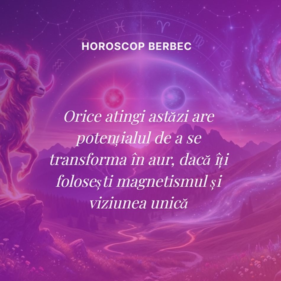 Ziua de AUR a BERBECILOR este pe 17 august: Cum să-ți transformi visurile în realitate când Marte întâlnește Neptun