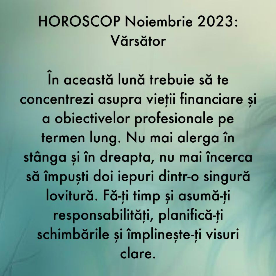 Horoscop noiembrie 2023: Ultima lună de toamnă deschide uși nebănuite pentru toate zodiile. Liniștea ne inundă sufletele