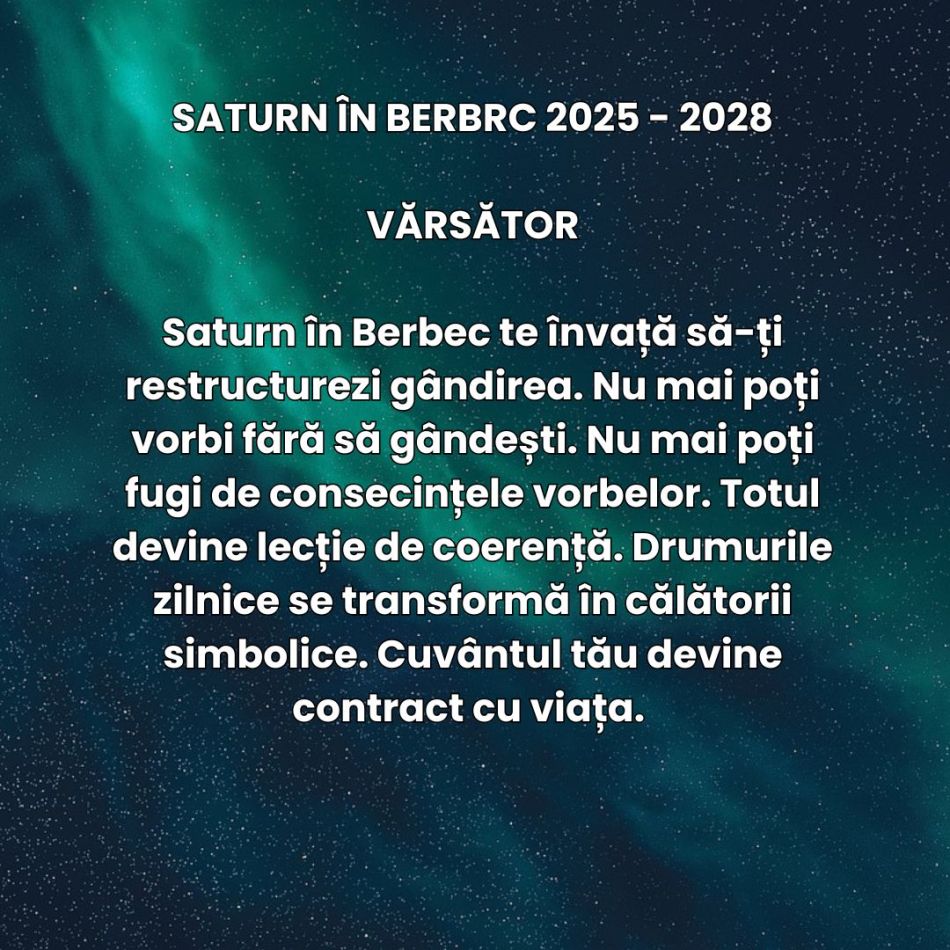 Saturn în Berbec (2025–2028) nu cere perfecțiune. Cere autenticitate și asumare. Inițierea karmică de foc începe acum