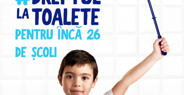 Tot mai mulți copii își câștigă Dreptul la toalete cu ajutorul campaniei Domestos susține igiena în școli