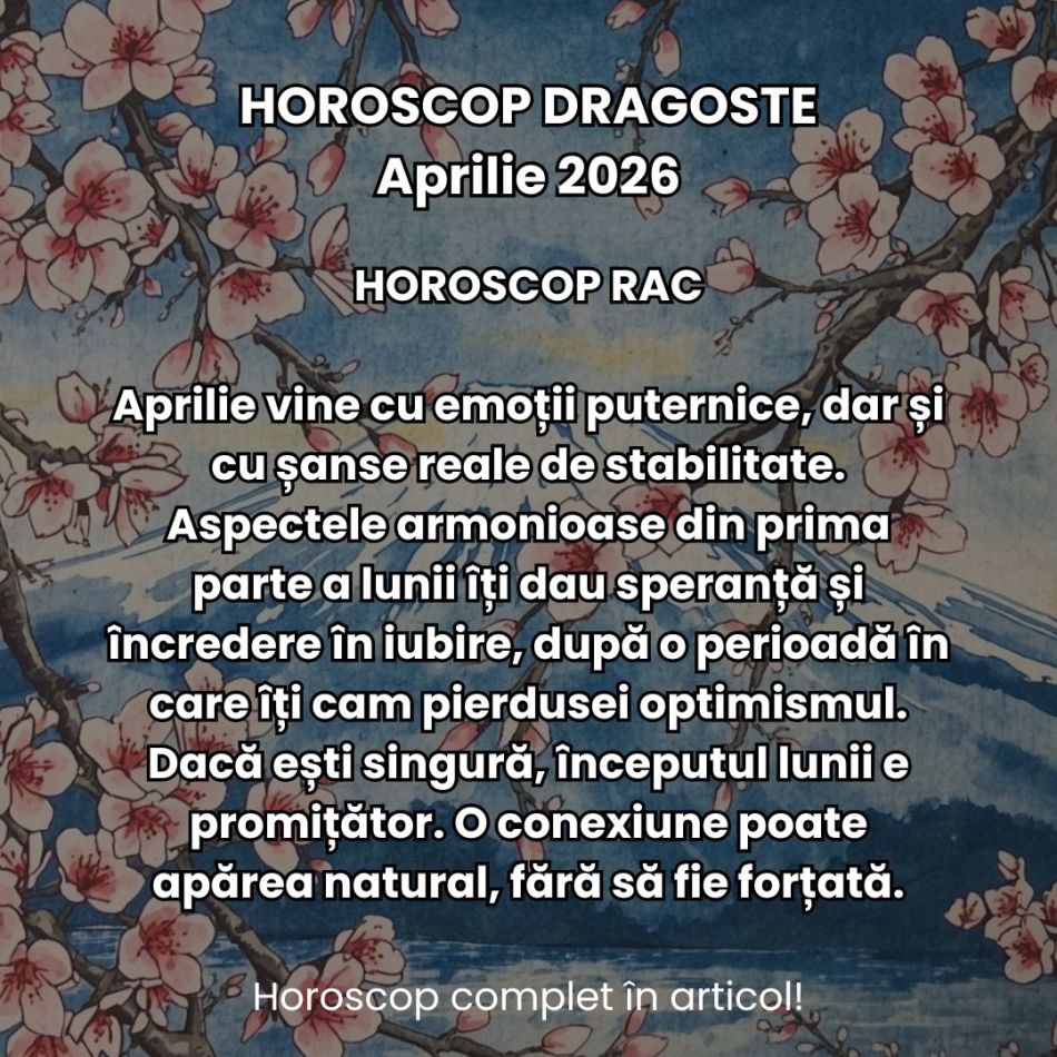 Horoscop dragoste aprilie 2026:  Iubirea devine un spectacol, iar noi suntem actorii principali. Povestea noastră începe acum