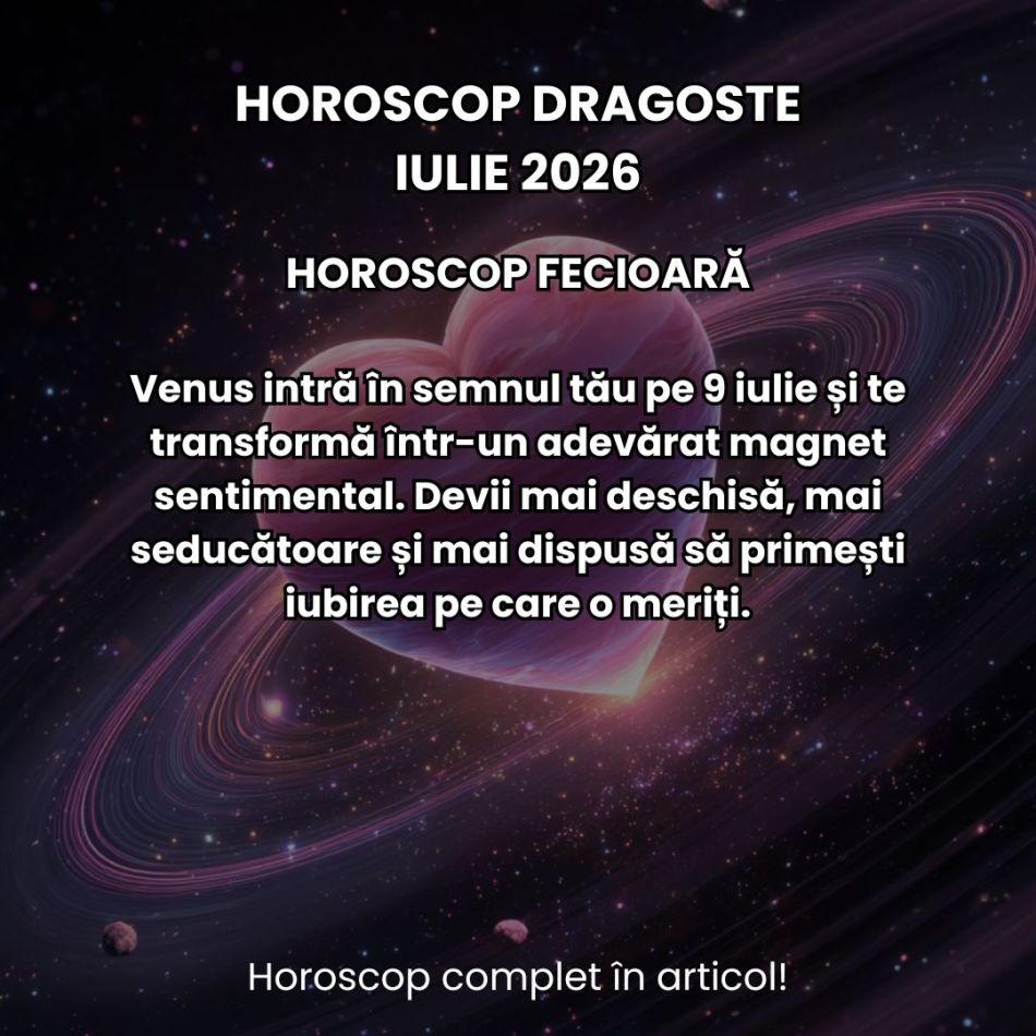 Horoscop dragoste iulie 2026: Revelații, confruntări și pasiune mistuitoare! 
