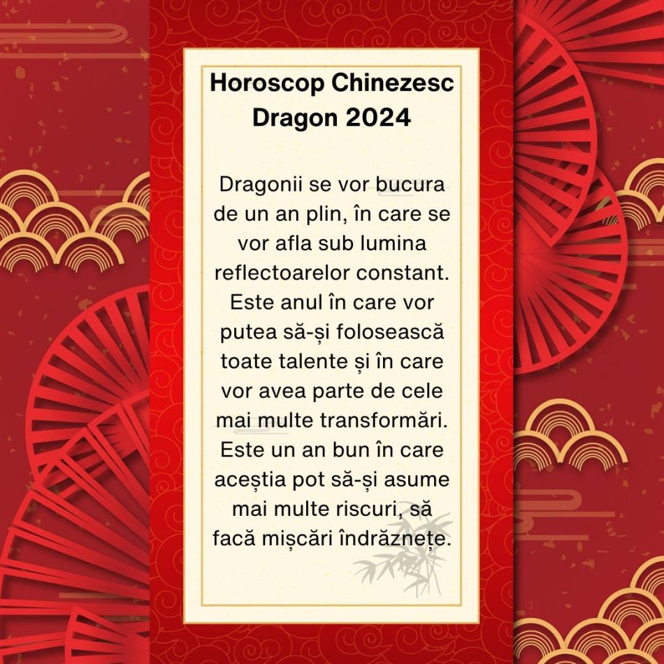Horoscop Chinezesc 2024: Anul Dragonului de Lemn este unul dintre cei mai norocoși ani din ultimul deceniu