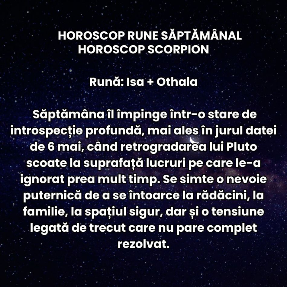 Horoscop Rune săptămâna 4-10 mai 2026: Universul nu ne mai lasă sa ezităm