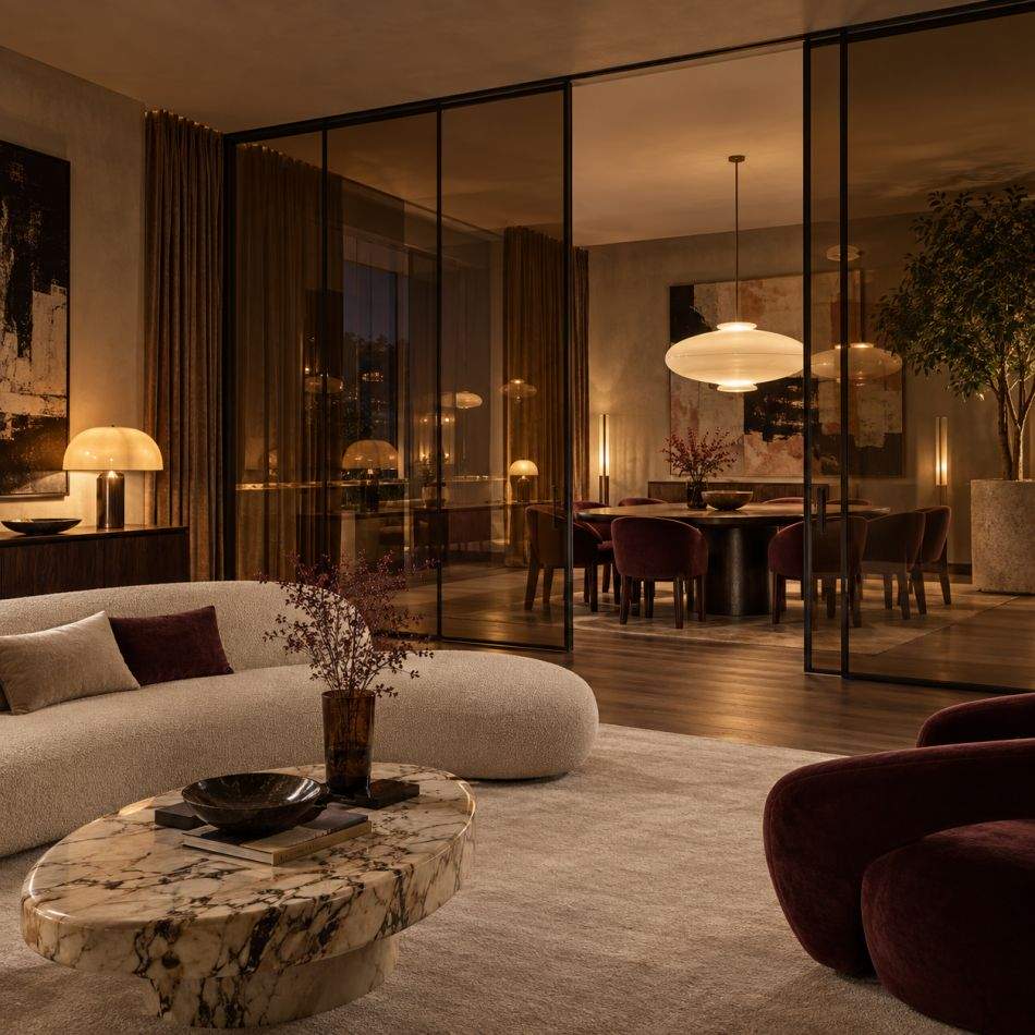 Spațiul dintre living și dining poate deveni vedeta casei: 5 idei elegante de separare fără să construiești un perete