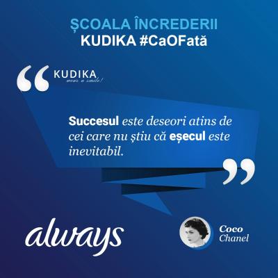 Scoala increderii Always #CaOFata: 'Esecul nu este capatul drumului ci doar o etapa'