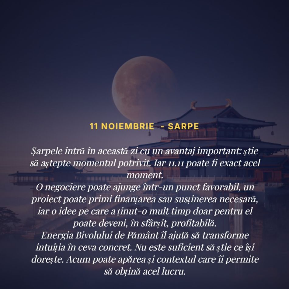 Horoscop chinezesc 11.11: Ziua Bivolului Abundenței deschide porțile norocului. Bani, oportunități și împliniri pentru 6 zodii