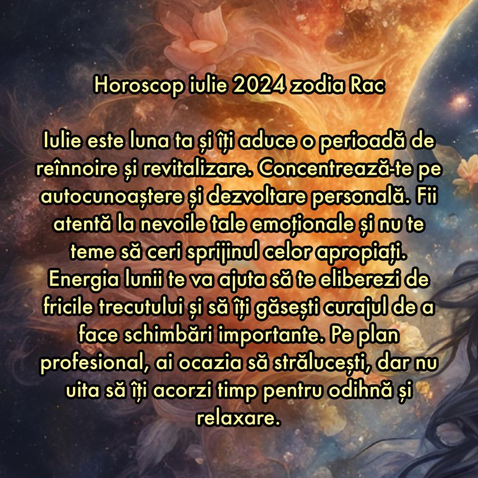 Horoscop iulie 2024. Divinitatea ne ia sub aripa sa și ne conectează cu energia vindecătoare a Cosmosului
