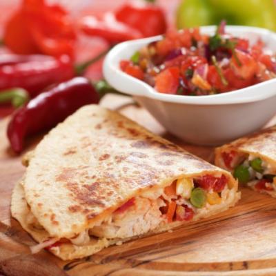 Quesadilla la mic dejun, pranz si cina