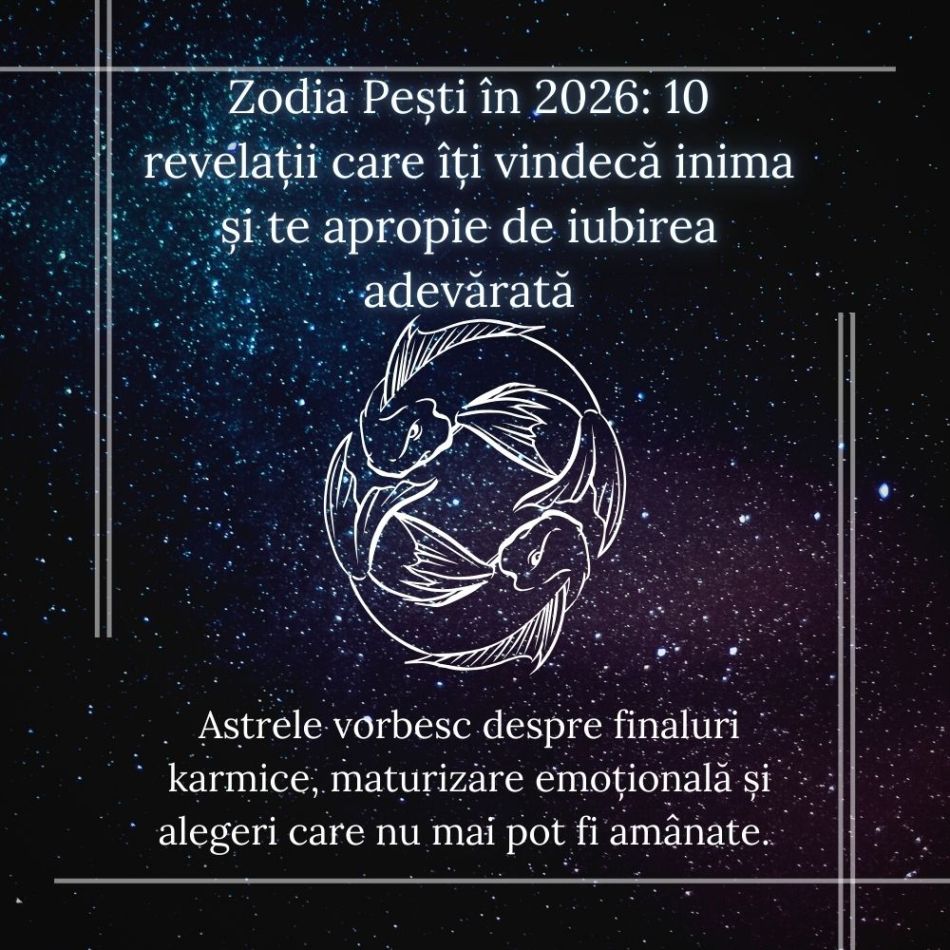Zodia Pești în 2026: 10 revelații care îți vindecă inima și te apropie de iubirea adevărată