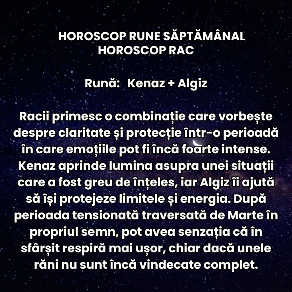 Horoscop Rune săptămâna 28 septembrie-4 octombrie: Toamna începe să fie plină de provocări și limitări. Răbdarea este necesară