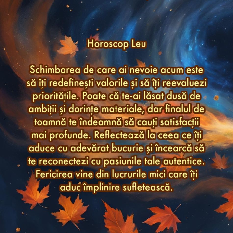 Care este schimbarea de care ai nevoie pe final de toamnă în funcție de zodia în care te-ai născut