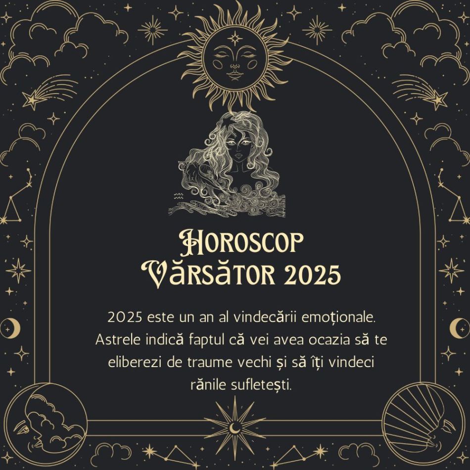 Horoscop Vărsător 2025: Unul dintre cei mai semnificativi ani din viață, cu provocări și oportunități majore.