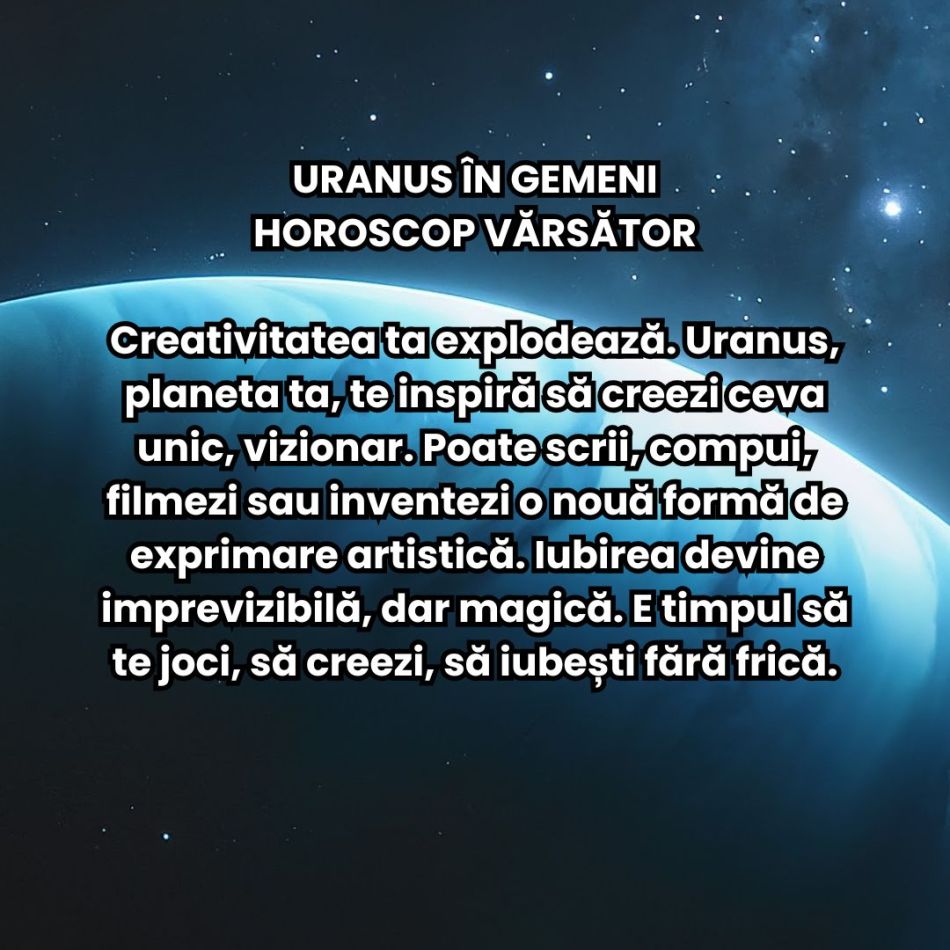 Uranus în Gemeni (2025–2033) aduce revoluția minții + renașterea comunicării. Tot ce am gândit și am crezut până acum se schimbă