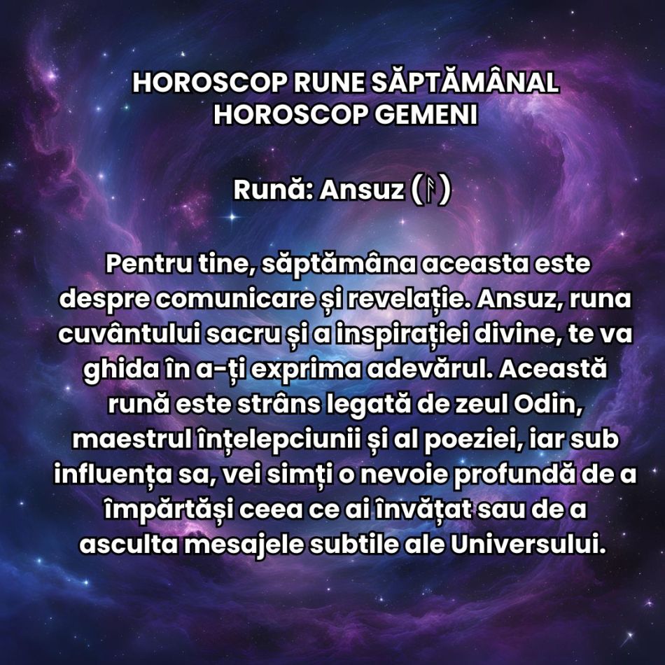 Horoscop Rune săptămâna 28 octombrie  - 3 noiembrie 2024: Află acum mesajul runelor la început de Brumar pentru zodia ta!