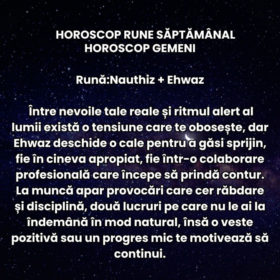 Horoscop Rune săptămâna 12-18 ianuarie 2026: Universul nu ne mai întreabă dacă suntem pregătiți, ci ne forțează să acționăm ACUM
