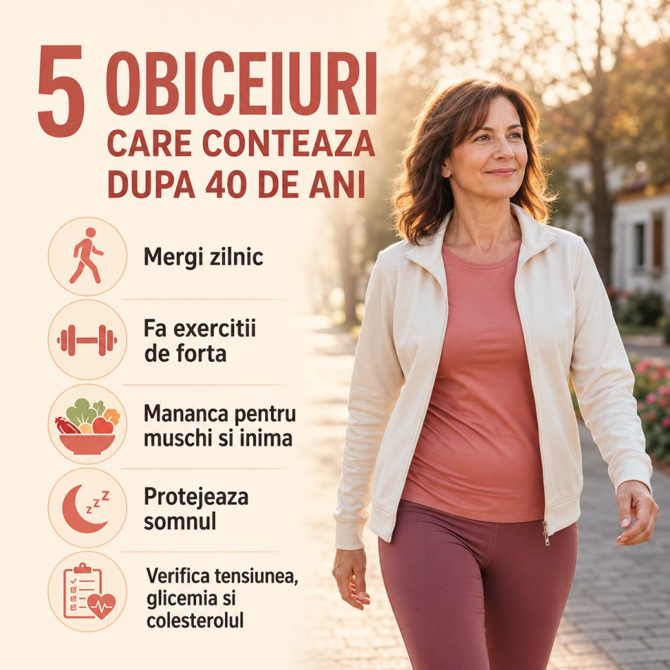 Ce se schimbă în corp după 40 de ani și ce poți face pentru a îmbătrâni mai lent și mai sănătos