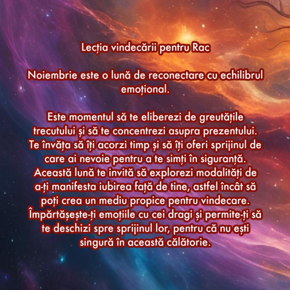 Universul ne vorbește: Noiembrie și lecțiile profunde ale vindecării pentru fiecare zodie în parte