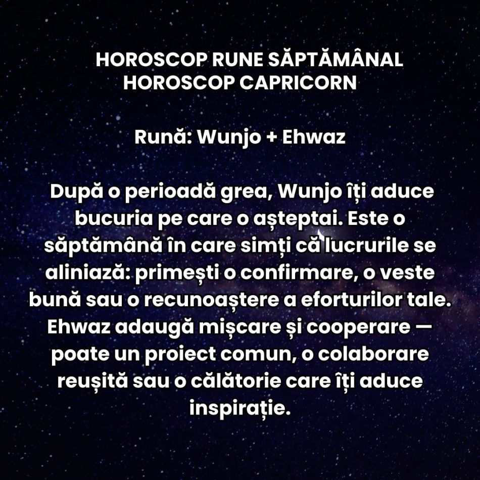 Horoscop Rune săptămâna 1-7 decembrie 2025: Dorințele se clarifică, ieșim din zona de confort și putem finaliza proiecte!