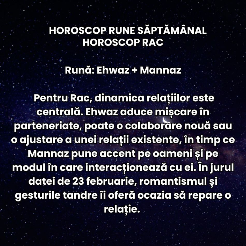 Horoscop Rune săptămâna 23 februarie-1 martie 2026: Finalul de iarnă ne cere să nu ne lăsăm controlați doar de emoții