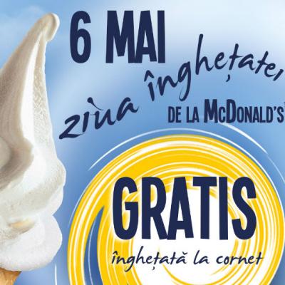 (P) Pe data de 6 mai sarbatorim  Ziua Inghetatei de la McDonald's