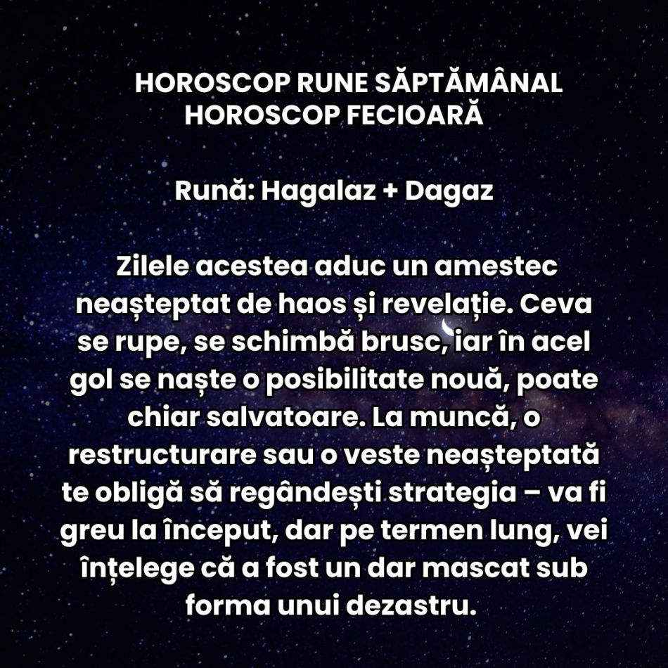 Horoscop Rune săptămâna 5-11 mai 2025: Obstacolele din calea noastră sunt spulberate și simțim în sfârșit că totul este mai ușor
