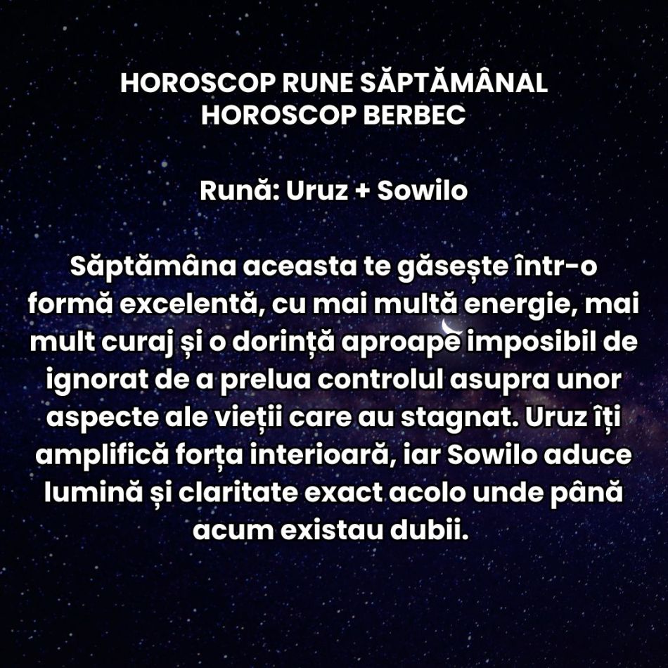 Horoscop Rune 8-14 iunie 2026: Trăim o perioadă luminoasă, promițătoare, plină de oportunități mari!