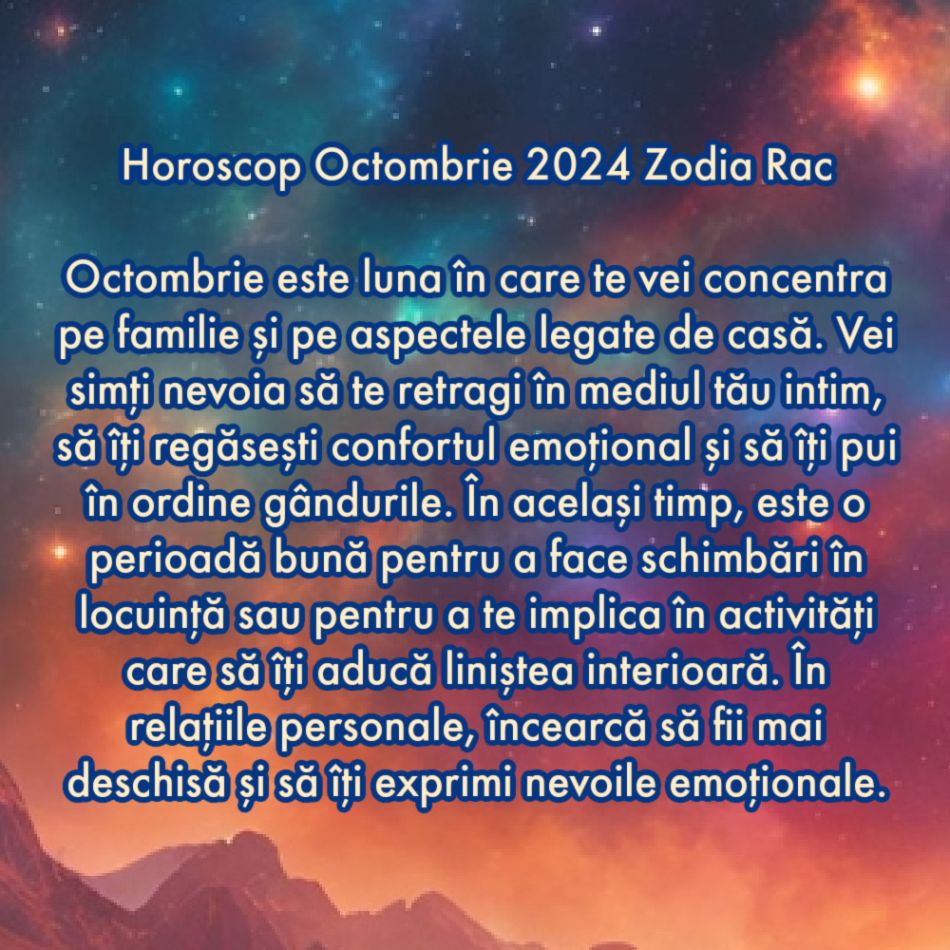Horoscop octombrie 2024. Toată durerea noastră se transformă în bucurie. Ne naștem a doua oară!