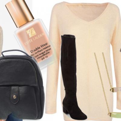 Combină un pulover oversize cu cizme peste genunchi și ai o super ținută de toamnă!